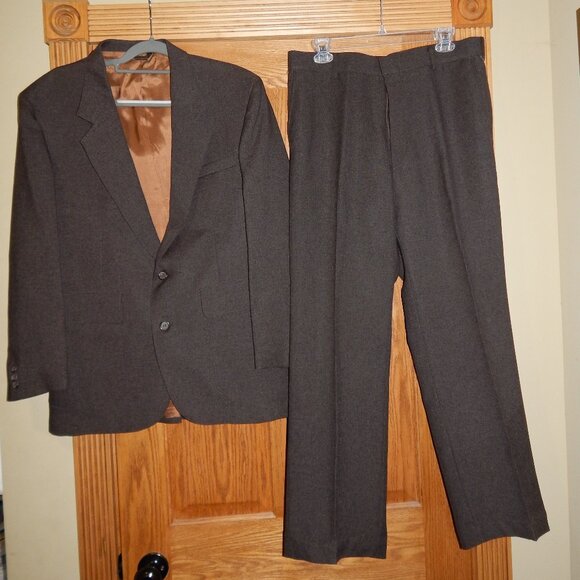 Levi's Other - Vintage Mens Levis Brown Leisure Action Suit Set Jacket Size 42R Pants 32x28